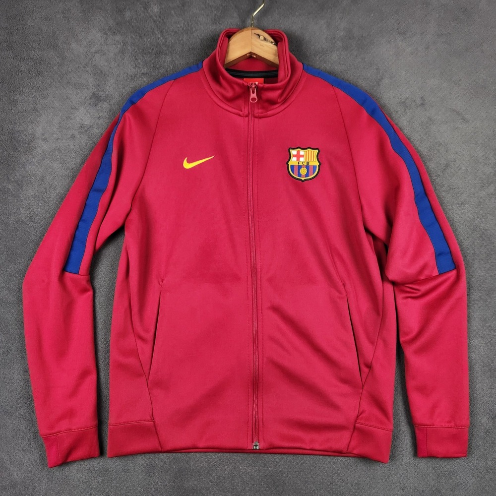 FC Barcelona Nike Franchise Track Jacket 2017/18 Mens Medium Red Blue Full Zip
